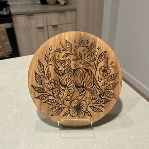 Custom Wood Burnt Round Decor